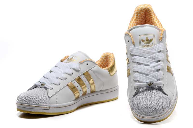 adidas chaussures superstar ii or blanc